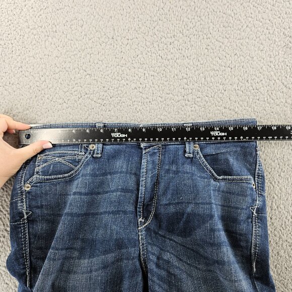 Ariat Jeans Womens 32 Short (34x30) Blue Real Denim High Rise Flare Western - Picture 8 of 16